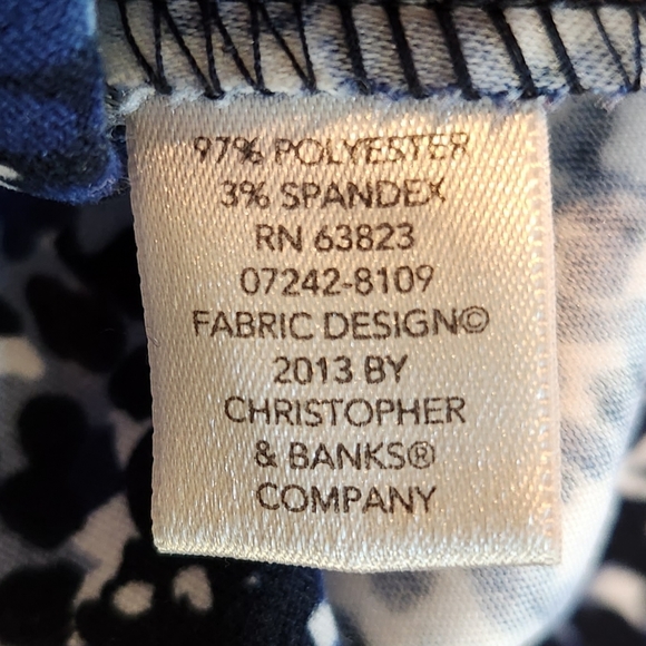 CJ BANKS lightweight polyester & spandex jacket size 3X. Blue, tan & Ivo… - Picture 3 of 5